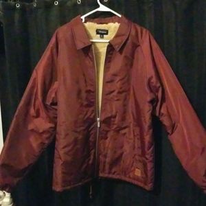 Brixton maroon sherpa lined coach jacket XL